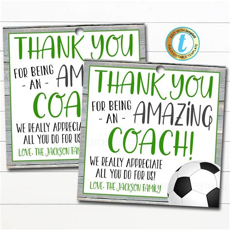 soccer coach thank you gift